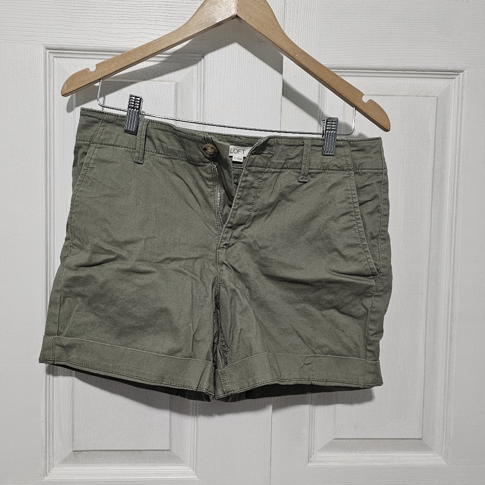 Loft The Washed Twill Short 6” – Green